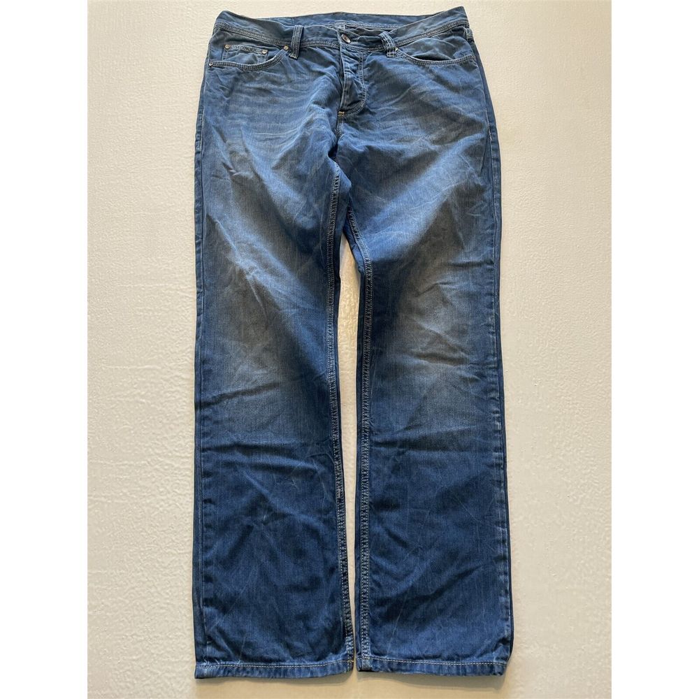 Strellson Sportswear 38 x 34 Hammett‎ Regular Dark Wash Denim Button Fly Jeans